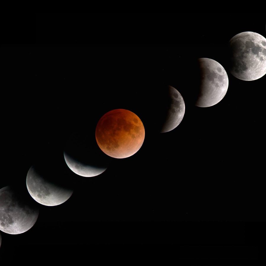 Phases of a lunar eclipse