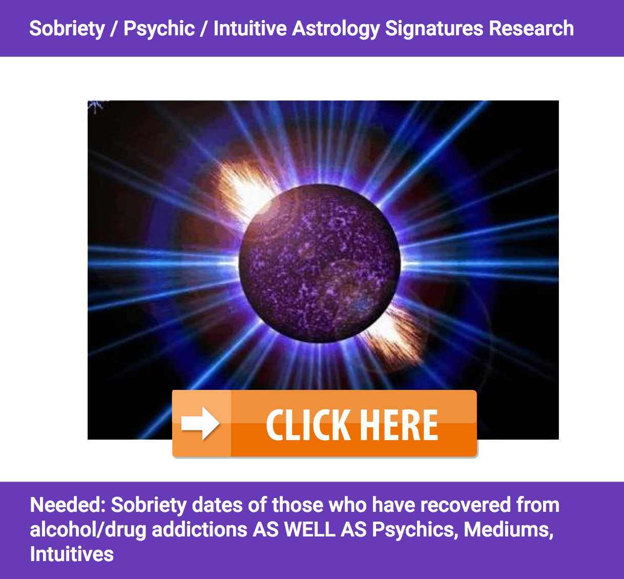 Sobriety / Psychic / Intuitive Astrology Signatures Research - click here